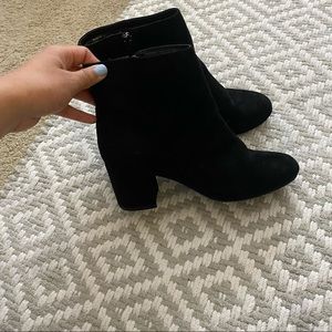 Black heel booties